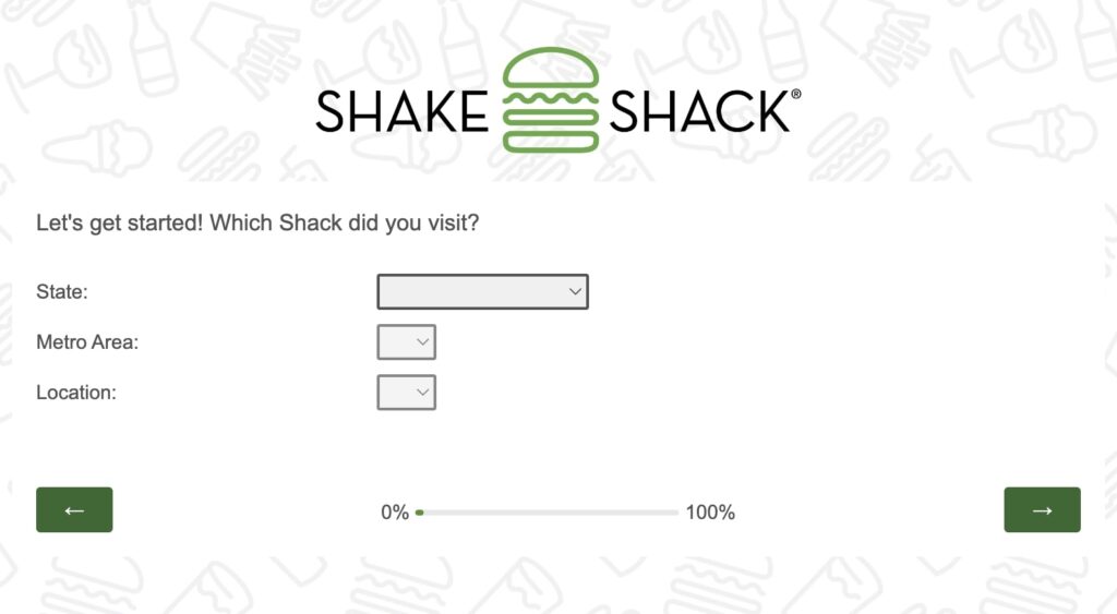 Shake Shack feedback survey